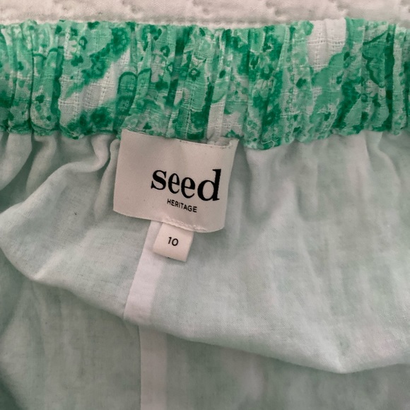 Size 10 Green Seed Heritage Dress Off the Shoulder - Picture 4 of 4